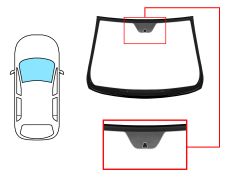 PARE-BRISE FIAT BRAVO 2007-2014 AVANT / VERT / AVEC BASE MIROIR / JOINTS PRÉMONTÉS
