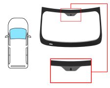 PARE-BRISE FIAT DOBLO 2015-2022 AVANT / FENÊTRE VIN GRAND / VERT / AVEC BASE MIROIR HAUT