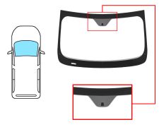 PARE-BRISE FIAT DOBLO 2015-2022 AVANT / FENÊTRE VIN GRAND / VERT / AVEC BASE MIROIR BAS