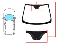 PARE-BRISE FIAT LINEA 2007-2011 AVANT / VERT / AVEC BASE MIROIR 