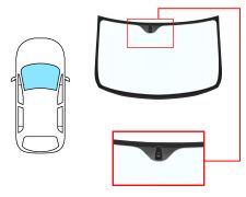 PARE-BRISE FIAT MULTIPLA 1998-2004 AVANT / BLEU / AVEC BASE MIROIR 