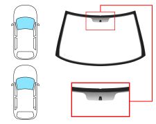 PARE-BRISE FIAT PALIO / PALIO WEEKEND 1997-2002 AVANT / VERT / AVEC BASE MIROIR 