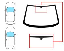 PARE-BRISE FIAT PUNTO 1993-1999 3/5 PORTES / AVANT / VERT / AVEC BASE MIROIR 