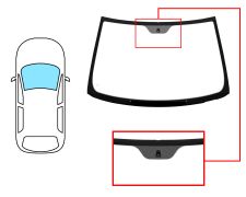 PARE-BRISE FIAT PUNTO 2003-2005 3/5 PORTES / AVANT / VERT / AVEC BASE MIROIR 