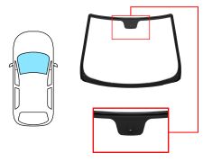 PARE-BRISE FIAT PUNTO EVO 2009-2012 3/5 PORTES / AVANT / VERT / ACOUSTIQUE / AVEC BASE MIROIR / JOINTS PRÉMONTÉS