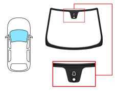 PARE-BRISE FIAT GRANDE PUNTO 2005-2012 3/5 PORTES / AVANT / VERT / AVEC BASE MIROIR / AVEC CAPTEUR / JOINTS PRÉMONTÉS