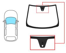 PARE-BRISE FIAT GRANDE PUNTO 2005-2012 3/5 PORTES / AVANT / VERT / AVEC BASE MIROIR MODIFIÉE / AVEC CAPTEUR / JOINTS PRÉMONTÉS