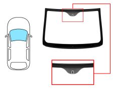 PARE-BRISE FIAT STILO 2001-2008 3 PORTES / AVANT / VERT / AVEC BASE MIROIR / JOINTS PRÉMONTÉS