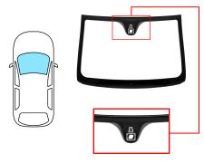 PARE-BRISE FIAT STILO 2001-2008 3 PORTES / AVANT / VERT / AVEC BASE MIROIR / AVEC CAPTEUR / JOINTS PRÉMONTÉS