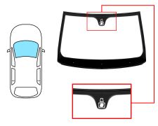 PARE-BRISE FIAT STILO 2001-2008 5 PORTES / BREAK / AVANT / VERT / AVEC BASE MIROIR / AVEC CAPTEUR / JOINTS PRÉMONTÉS
