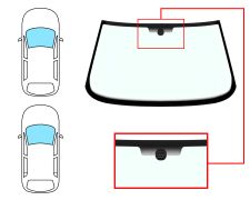 PARE-BRISE FIAT TIPO 1988-1995 3/5 PORTES / AVANT / VERT / AVEC BASE MIROIR 