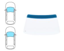 PARE-BRISE FIAT UNO 1983-1989 3/5 PORTES / AVANT / VERT BANDE BLEUE