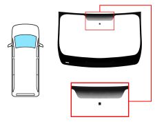 PARE-BRISE RENAULT TRAFIC 2014-> AVANT / VERT / AVEC BASE MIROIR