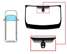 PARE-BRISE RENAULT TRAFIC 2014-> AVANT / VERT / AVEC BASE MIROIR / AVEC CAPTEUR