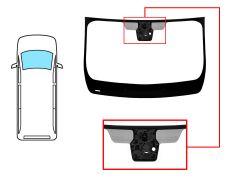 PARE-BRISE NISSAN PRIMASTAR 2021-> AVANT / VERT / ACOUSTIQUE / AVEC BASE MIROIR / AVEC CAPTEUR MODIFIÉ / AVEC SUPPORT CAMÉRA