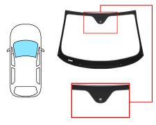 PARE-BRISE FIAT 500X 2015-2019 AVANT / VERT / AVEC BASE MIROIR / JOINTS PRÉMONTÉS