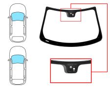 PARE-BRISE FIAT TIPO 2015-> 4/5 PORTES / BREAK / AVANT / VERT / AVEC BASE MIROIR / AVEC CAPTEUR / JOINTS PRÉMONTÉS