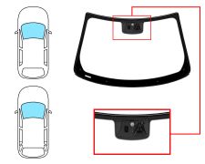 PARE-BRISE FIAT TIPO 2015-> 4/5 PORTES / BREAK / AVANT / VERT / ACOUSTIQUE / AVEC BASE MIROIR / AVEC SUPPORT CAMÉRA / JOINTS PRÉMONTÉS