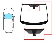 PARE-BRISE FORD B-MAX 2012-2017 AVANT / VERT / AVEC BASE MIROIR MODIFIÉE / JOINTS PRÉMONTÉS