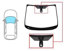 PARE-BRISE FORD B-MAX 2012-2017 AVANT / VERT / AVEC BASE MIROIR / AVEC CAPTEUR / JOINTS PRÉMONTÉS