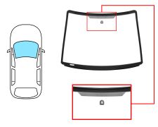 PARE-BRISE FORD C-MAX 2007-2010 AVANT / VERT / AVEC BASE MIROIR / CHANGEMENT DE SERIGRAPHIE / JOINTS PRÉMONTÉS