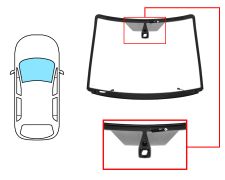 PARE-BRISE FORD C-MAX 2003-2007 AVANT / VERT / AVEC BASE MIROIR / CHAUFFANT / AVEC CAPTEUR / JOINTS PRÉMONTÉS