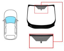 PARE-BRISE FORD C-MAX 2015-2021 AVANT / VERT / AVEC BASE MIROIR / JOINTS PRÉMONTÉS