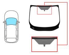 PARE-BRISE FORD GRAND C-MAX 2010-2015 AVANT / VERT / AVEC BASE MIROIR / JOINTS PRÉMONTÉS