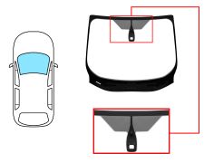 PARE-BRISE FORD C-MAX 2015-2021 AVANT / VERT / AVEC BASE MIROIR / AVEC CAPTEUR CARRÉ / JOINTS PRÉMONTÉS