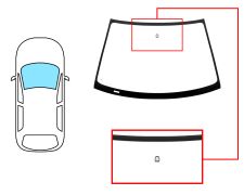 PARE-BRISE FORD COUGAR 1998-2002 AVANT / VERT / AVEC BASE MIROIR 