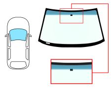 PARE-BRISE FORD ORION 1990-1993 AVANT / VERT BANDE BLEUE