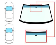 PARE-BRISE FORD ESCORT 1995-1999 3/5 PORTES / BREAK / CABRIOLET / AVANT / VERT BANDE BLEUE