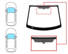 PARE-BRISE FORD FIESTA 2002-2006 3/5 PORTES / AVANT / VERT / AVEC BASE MIROIR / JOINTS PRÉMONTÉS