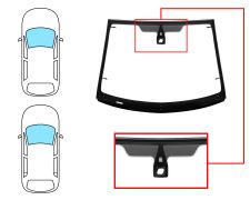 PARE-BRISE FORD FIESTA 2002-2006 3/5 PORTES / AVANT / VERT / AVEC CAPTEUR / CHAUFFANT / AVEC BASE MIROIR / JOINTS PRÉMONTÉS