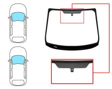 PARE-BRISE FORD FIESTA 2008-2013 3/5 PORTES / AVANT / VERT / AVEC BASE MIROIR / JOINTS PRÉMONTÉS