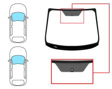 PARE-BRISE FORD FIESTA 2013-2017 3/5 PORTES / AVANT / VERT / AVEC BASE MIROIR / JOINTS PRÉMONTÉS