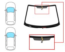 PARE-BRISE FORD FOCUS 1999-2001 3/4/5 PORTES / BREAK / AVANT / VERT / AVEC BASE MIROIR / CHAUFFANT / JOINTS PRÉMONTÉS