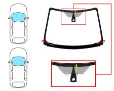 PARE-BRISE FORD FOCUS 2005-2008 3/4/5 PORTES / BREAK / CABRIOLET / AVANT / VERT / AVEC BASE MIROIR / AVEC CAPTEUR / CHAUFFANT / JOINTS PRÉMONTÉS
