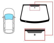 PARE-BRISE FORD FUSION 2002-2005 AVANT / VERT / AVEC BASE MIROIR / JOINTS PRÉMONTÉS