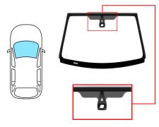 PARE-BRISE FORD FUSION 2002-2005 AVANT / VERT / AVEC BASE MIROIR / AVEC CAPTEUR / JOINTS PRÉMONTÉS