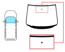 PARE-BRISE SEAT ALHAMBRA 2001-2010 AVANT / VERT / AVEC BASE MIROIR / JOINTS PRÉMONTÉS EN BAS