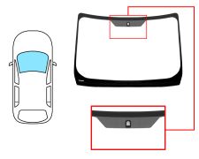 PARE-BRISE FORD KUGA 2008-2013 AVANT / VERT / AVEC BASE MIROIR / JOINTS PRÉMONTÉS EN BAS