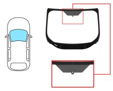 PARE-BRISE FORD KUGA 2016-2019 AVANT / VERT / ACOUSTIQUE / AVEC BASE MIROIR / JOINTS PRÉMONTÉS LATÉRAUX