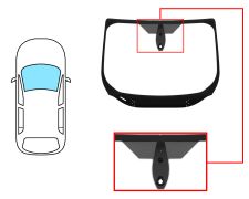 PARE-BRISE FORD KUGA 2013-2016 AVANT / VERT / ACOUSTIQUE / AVEC BASE MIROIR / AVEC CAPTEUR