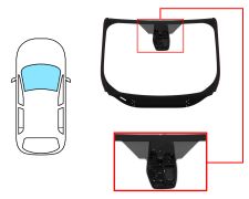 PARE-BRISE FORD KUGA 2016-2019 AVANT / VERT / ACOUSTIQUE / AVEC BASE MIROIR / AVEC CAPTEUR / ANTENNE GPS / JOINTS PRÉMONTÉS LATÉRAUX