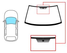 PARE-BRISE NISSAN TERRANO 1993-2004 3/5 PORTES / AVANT / VERT / AVEC BASE MIROIR