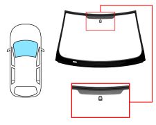 PARE-BRISE FORD MONDEO 2000-2003 4/5 PORTES / BREAK / AVANT / VERT / AVEC BASE MIROIR / JOINTS PRÉMONTÉS