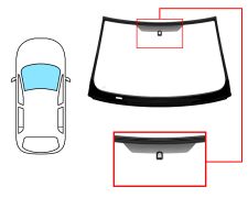 PARE-BRISE FORD MONDEO 2000-2003 4/5 PORTES / BREAK / AVANT / VERT / AVEC BASE MIROIR / JOINTS PRÉMONTÉS