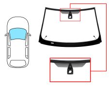 PARE-BRISE FORD MONDEO 2003-2007 4/5 PORTES / BREAK / AVANT / VERT / CHAUFFANT / AVEC BASE MIROIR / AVEC CAPTEUR / JOINTS PRÉMONTÉS