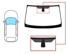 PARE-BRISE FORD MONDEO 2007-2010 4/5 PORTES / BREAK / AVANT / BLEU / AVEC BASE MIROIR MODIFIÉE / JOINTS PRÉMONTÉS